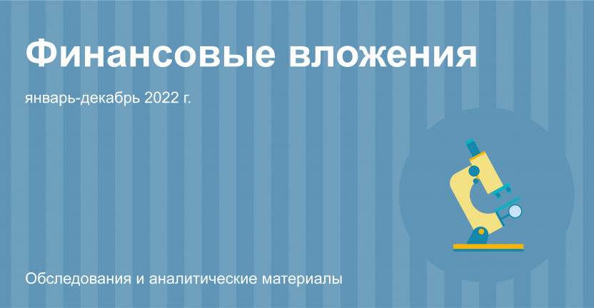 Финансовые вложения организаций Москвы за январь-декабрь 2022 г.